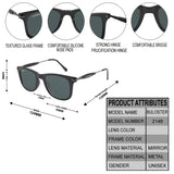 Louis Kouros-2148 Buloster Square Black-Black Sunglasses For Men & Women~LK-2148 - SWASTIK CREATIONS The Trend Point
