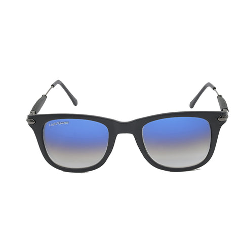 Louis Kouros-2148 Buloster Square Blue-Black Sunglasses For Men & Women~LK-2148