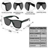 Louis Kouros-0650 Spugb Square Black-Black Sunglasses For Men & Women~LK-0650 - SWASTIK CREATIONS The Trend Point