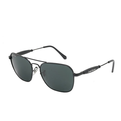 Louis Kouros-1208/2168 Tigor Square Black-Black Sunglasses For Men & Women~LK-1208/2168