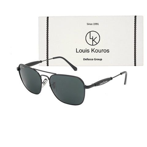 Louis Kouros-1208/2168 Tigor Square Black-Black Sunglasses For Men & Women~LK-1208/2168 - SWASTIK CREATIONS The Trend Point