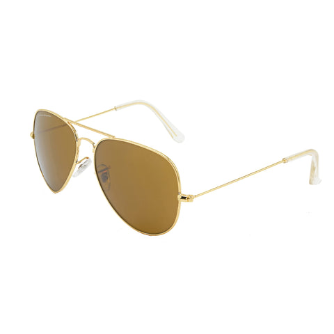 Choriotis-3026 Astor Aviator Brown-Gold Sunglasses For Men & Women~CT-3026