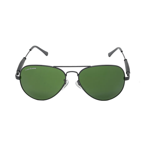 Louis Kouros-3517 Airomade Aviator Green-Black Sunglasses For Men & Women~LK-3517 - SWASTIK CREATIONS The Trend Point