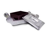 2091 Multipurpose 4 Section Royal Design Silver Storage/Gift Box - SWASTIK CREATIONS The Trend Point