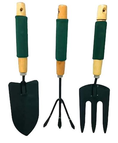 1505 Gardening Tool Wood Handle Cultivator Trowel Forks Tool Set (3 pack) - SWASTIK CREATIONS The Trend Point