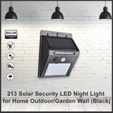 0213 Solar Security LED Night Light for Home Outdoor/Garden Wall (Black) (20-LED Lights) - SWASTIK CREATIONS The Trend Point