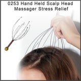 0253 Hand Held Scalp Head Massager Stress Relief - SWASTIK CREATIONS The Trend Point