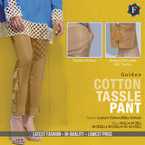 women's TASSLE Cotton PANT - SWASTIK CREATIONS The Trend Point