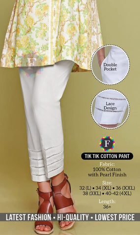 Women's TIK-TIK Cotton PANT - SWASTIK CREATIONS The Trend Point