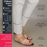 Women's CHIKAN STRETCH Cotton PANT - SWASTIK CREATIONS The Trend Point