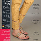 Women's CHIKAN STRETCH Cotton PANT - SWASTIK CREATIONS The Trend Point