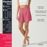 WOMEN'S Pleated Shorts - SWASTIK CREATIONS The Trend Point