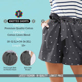 women's KNOTTED Cotton SHORTS 15 Design - SWASTIK CREATIONS The Trend Point