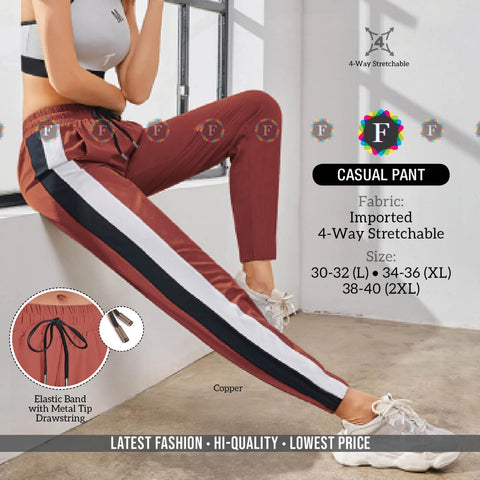 women's CASUAL Stretchable PANT 10 colours - SWASTIK CREATIONS The Trend Point