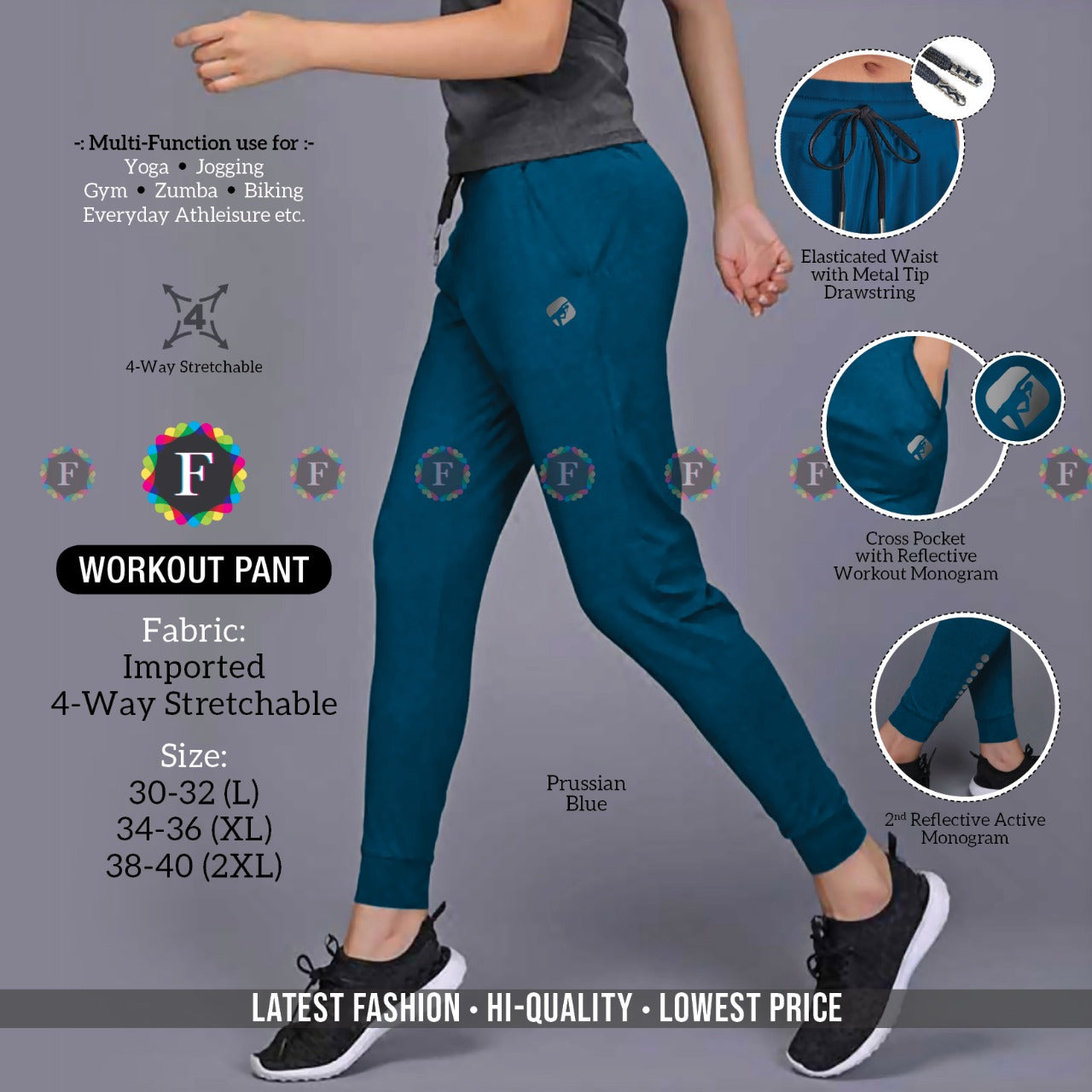 WORKOUT 4-Way Stretchable PANT