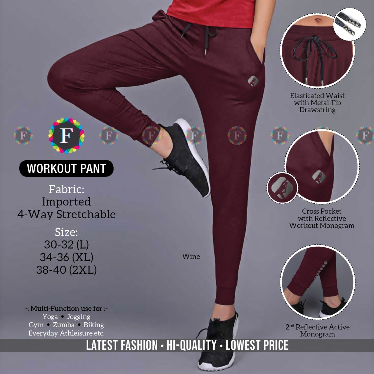 WORKOUT 4-Way Stretchable PANT