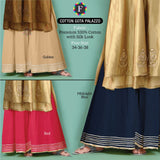 women's COTTON GOTA Cotton with Silk Look PALAZZO 7 Colors - SWASTIK CREATIONS The Trend Point