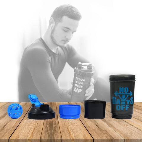 1774 Protein Shaker Bottle|Gym|Water Bottle with 2 Storage Compartment|BPA Free| 500ml - SWASTIK CREATIONS The Trend Point