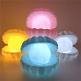 6621 Pearl Shell Night Lamp Decorate Desk Lights Nursery Toy Lamp Led Pearl Shell Night Lights For Bedroom & Home 
