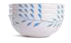Tupperware PORCELAIN BOWL 90ML-Set Of 3 - FERNS - SWASTIK CREATIONS The Trend Point