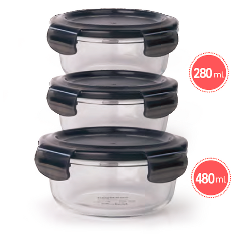 Tupperware CLEAR STACK GLASS SET - STORE n SERVE - SWASTIK CREATIONS The Trend Point