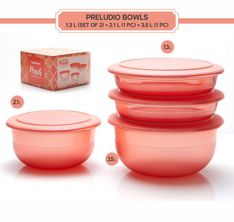 Tupperware TABLE COLLECTION SET - PEACH - SWASTIK CREATIONS The Trend Point