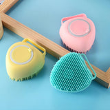 6424 Silicon Massage Bath Brush Hair, Scalp & Bathing Brush For Cleaning Body - SWASTIK CREATIONS The Trend Point