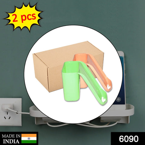 6090 Multipurpose Mobile Plastic Stand Wall Mounted (Pack of 2Pcs) - SWASTIK CREATIONS The Trend Point