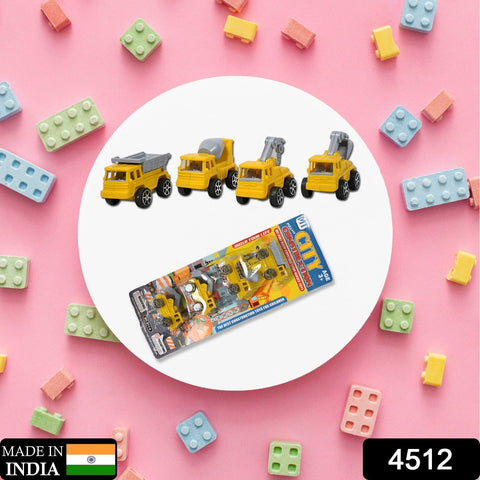 4512 Mini Construction Toy Construction Truck Toys Construction Vehicles Alloy Truck Head, Excavator Digger Bulldozer Crane Toy For Boy Girl Toddler Gifts - SWASTIK CREATIONS The Trend Point