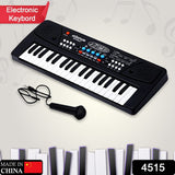 4515 Piano Musical Keyboard With Mic 37 Music Key Keyboard For Kids Toy 