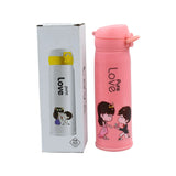 6956 Pure Love outdoor sport water bottle 500ml leak proof BPA-free for travel cold and hot water glass water bottle with daily water intake for gym and children, Fridge, for Home, Office, School (MOQ :- 80 Pc)