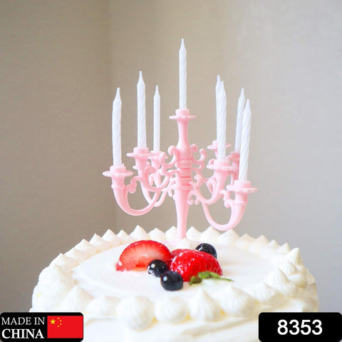 8353 Luxury Birthday Candles, Special Cake Candles Stand, Party and Event Unique Candle, Cake Topper with 9 Candles, Cake Candle Holders, Cake Decorations, Romantic Propose Candles