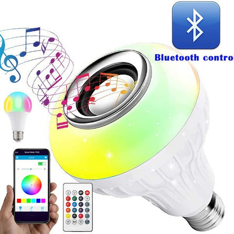 1363 Wireless Bluetooth Sensor 12W Music Multicolor LED Bulb with Remote Controller - SWASTIK CREATIONS The Trend Point