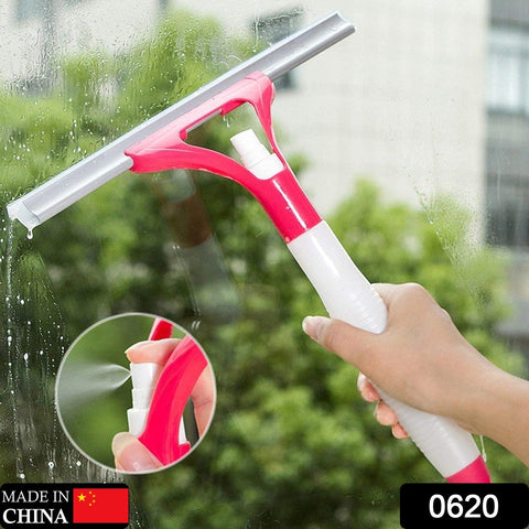 0620 Home Practical Washing brush Magic Spray type cleaning brush with Spray Bottle, glass wiper window clean shave glass sponge car window cleaning (1 Pc)
