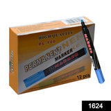 1624 Blue Permanent Markers for White Board (Pack Of 12) - SWASTIK CREATIONS The Trend Point